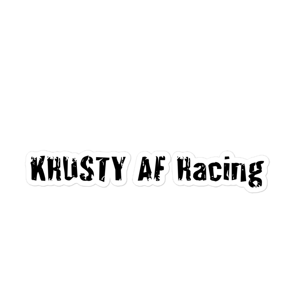 KRUSTY AF Racing Sticker Black