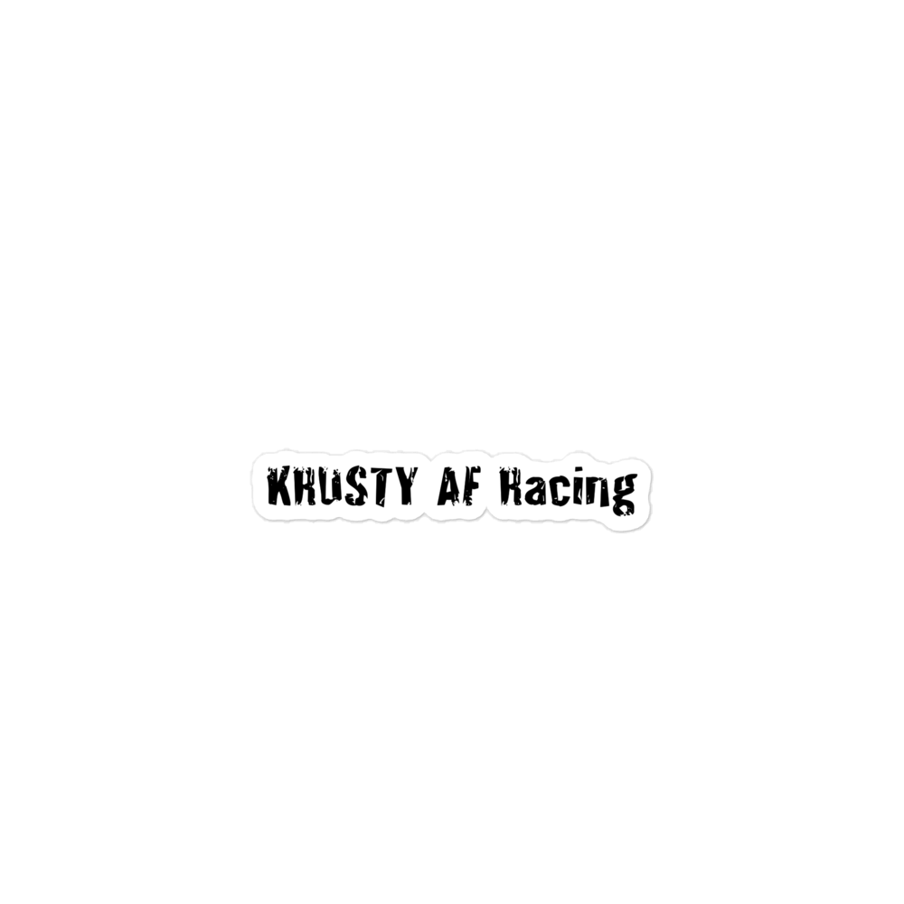 KRUSTY AF Racing Sticker Black