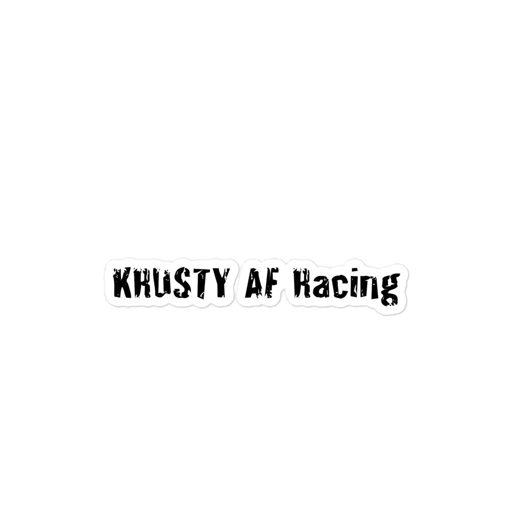 KRUSTY AF Racing Sticker Black