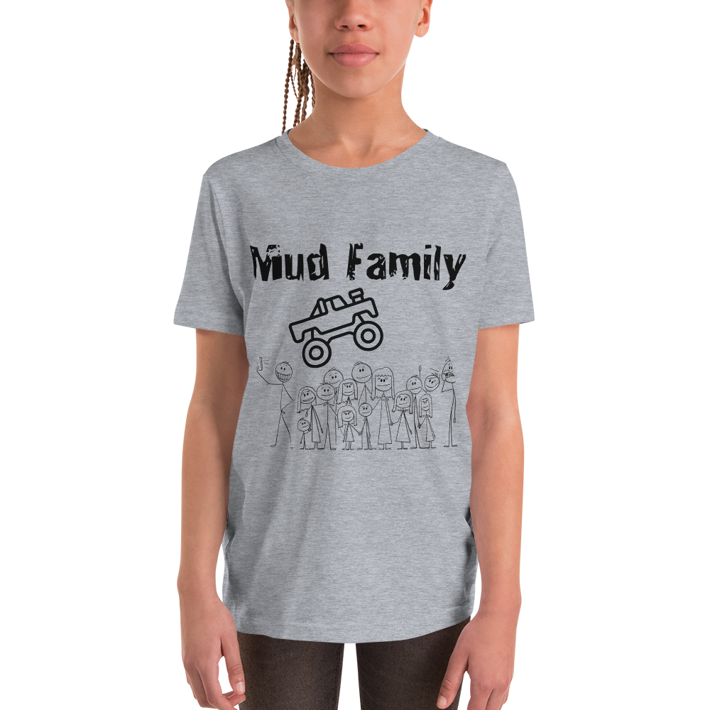 Mud Family T-Shirt Black Font Youth