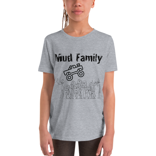 Mud Family T-Shirt Black Font Youth