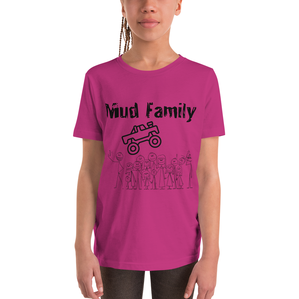 Mud Family T-Shirt Black Font Youth