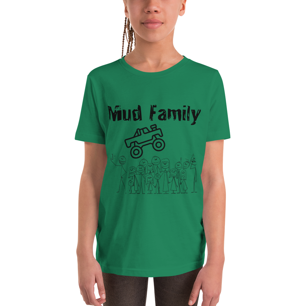 Mud Family T-Shirt Black Font Youth